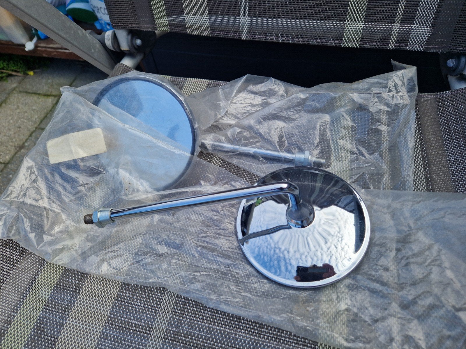nieuw 2 chrome motor spiegels, Ophalen of Verzenden, Nieuw