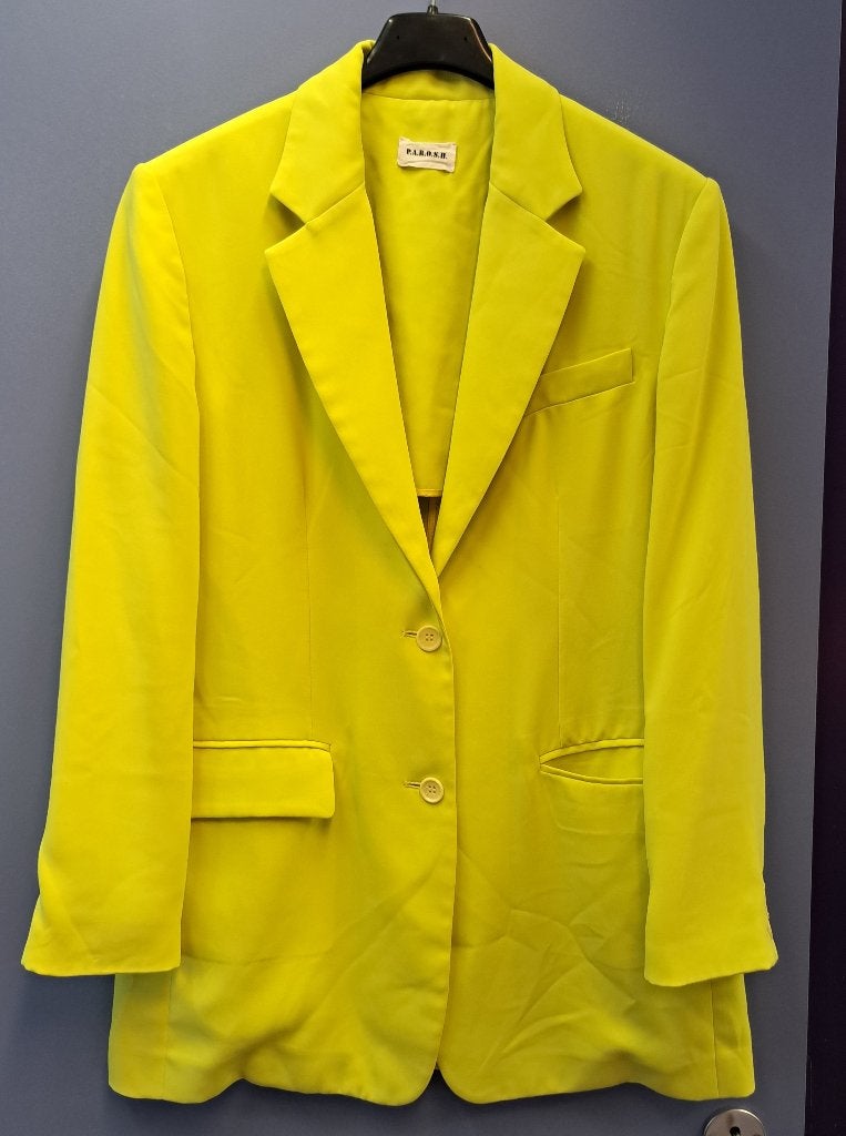 P.A.R.O.S.H blazer in neon geel – maat S (oversized) 48617, Parosh, ., Geel, Ophalen of Verzenden