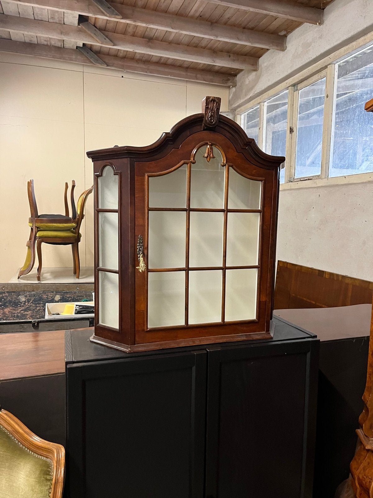Vintage | wandkastje | kast | vitrine | 66 x 18 x 73, Huis en Inrichting, Kasten | Vitrinekasten, Ophalen, 50 tot 100 cm, Zo goed als nieuw