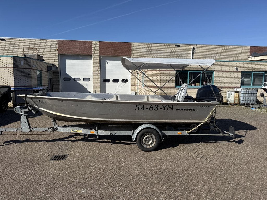 Marine 17FT Aluminium ICM Yamaha 60PK Big Tiller inclTrailer, Niet ingevuld, Niet ingevuld, Zo goed als nieuw, 2 m