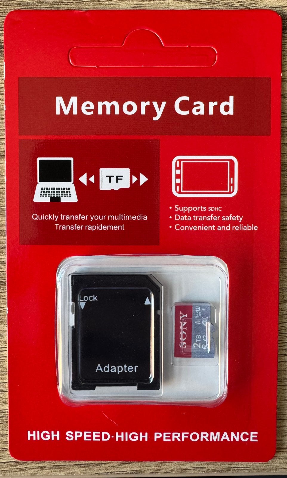 SONY 2TB SD Kaart - Nieuw!, Audio, Tv en Foto, Fotografie | Geheugenkaarten, Ophalen of Verzenden, Zo goed als nieuw, Fotocamera