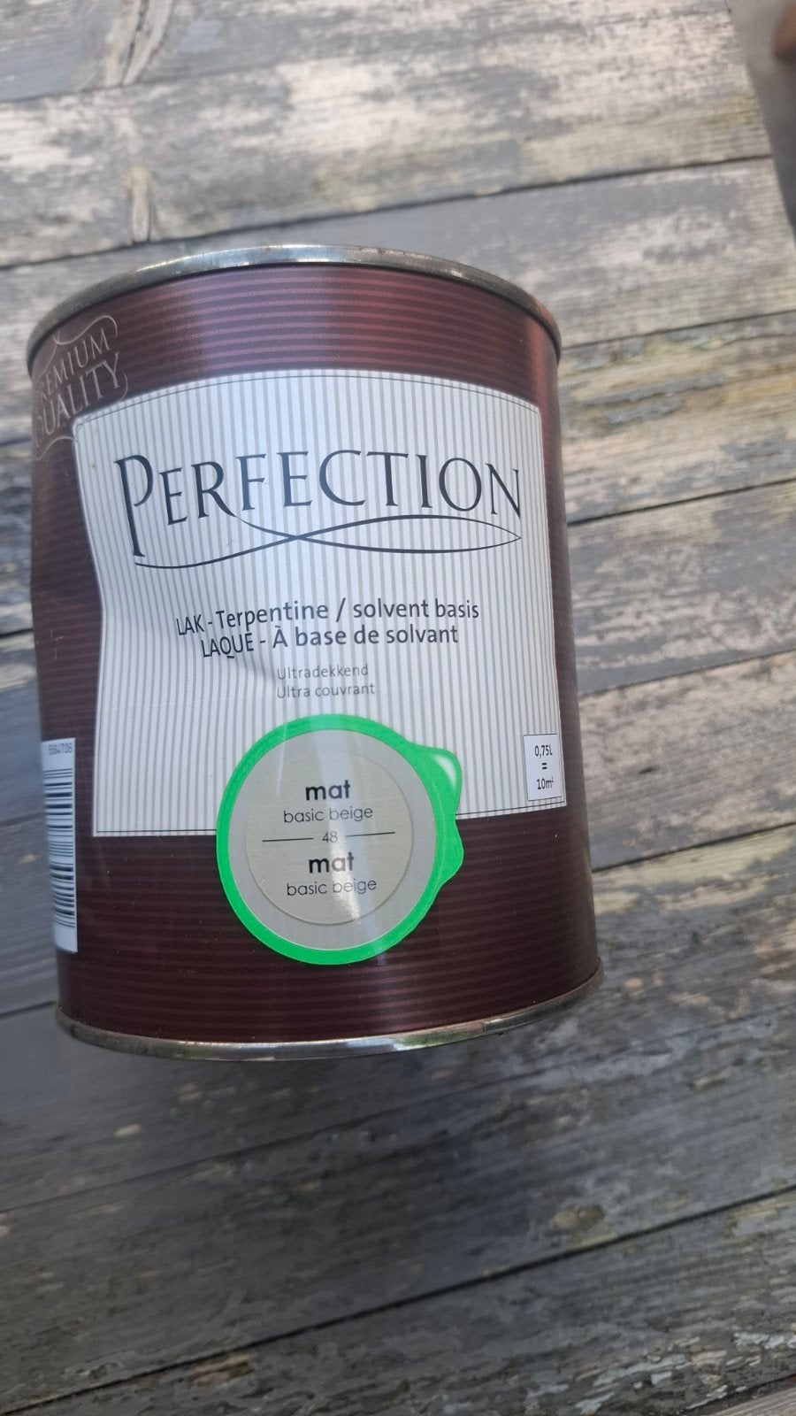 Perfection Lak Mat Basic Beige 0,75L, Beige, Nieuw, Ophalen of Verzenden, Lak