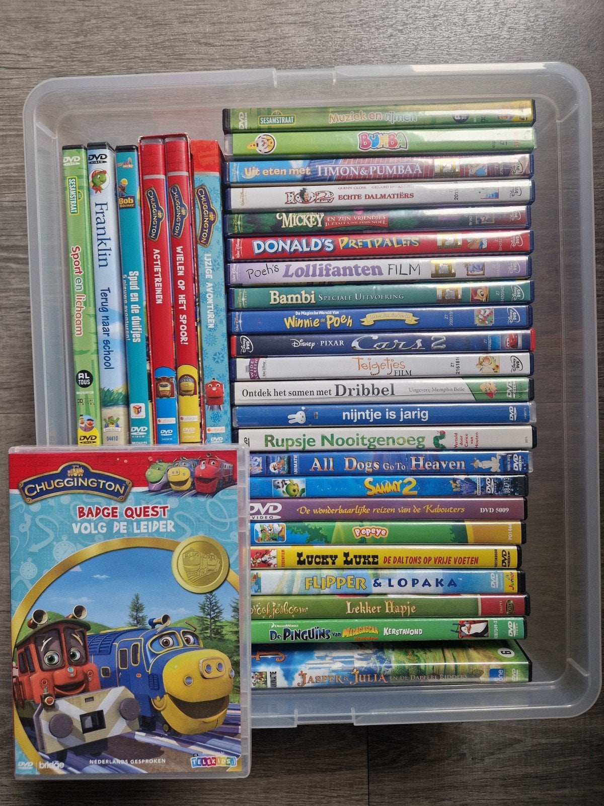 Grote collectie kinderfilms op DVD - 30 stuks, Gebruikt, Animatie, Alle leeftijden, Box/collectie