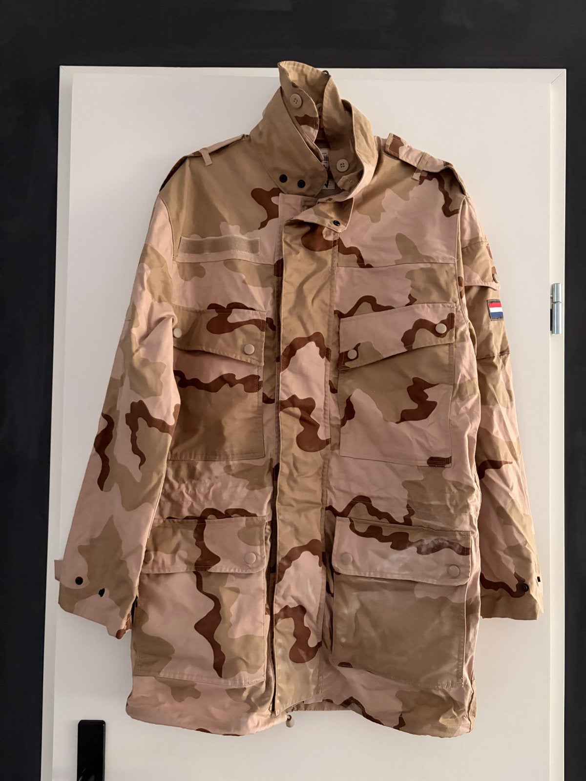 Nederlands Leger Desert Camo Parka - Maat 52/54 (L), Ophalen of Verzenden, Zo goed als nieuw, Maat 52/54 (L), Beige