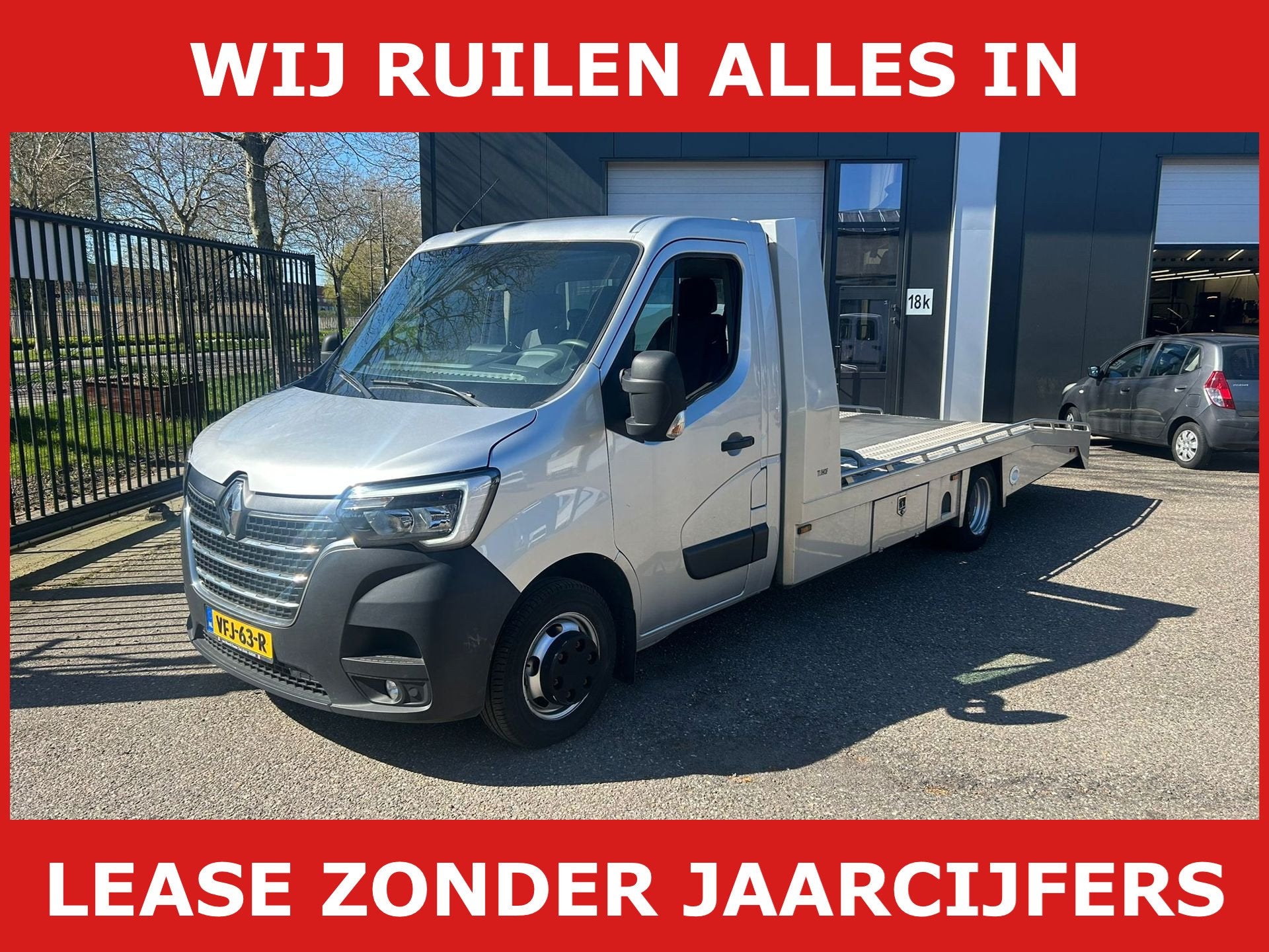 Renault Master T35 2.3 dCi 165 L4 DL tijhof oprijwagen, Dealer onderhouden, Gebruikt, Euro 6, 4 cilinders