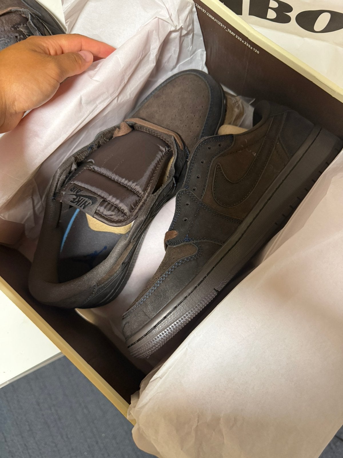 Nike Travis Scott Velvet Brown 37,5, Ophalen of Verzenden, Zo goed als nieuw, Bruin