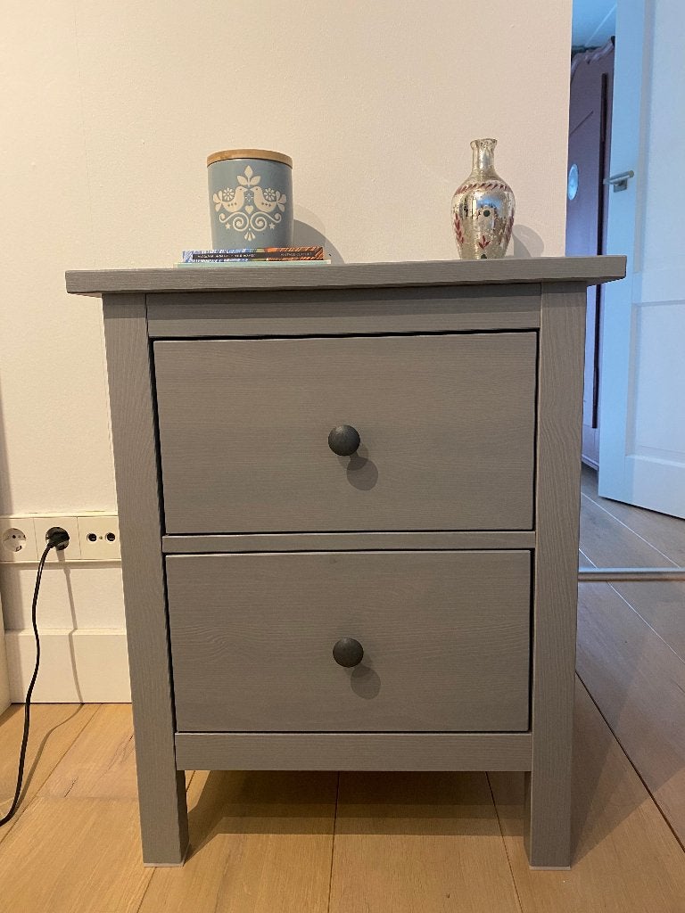 IKEA HEMNES ladekast met 2 lades – grijs, Ophalen, 5 laden of meer, 50 tot 100 cm, Zo goed als nieuw
