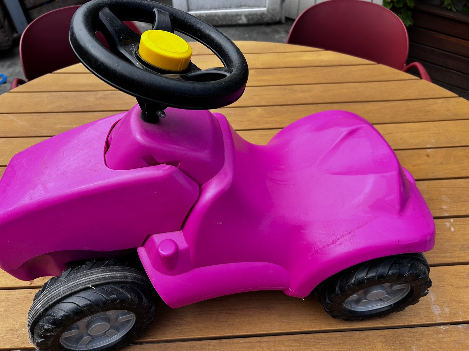 Roze loop auto trekker, Ophalen, Gebruikt, Loopvoertuig
