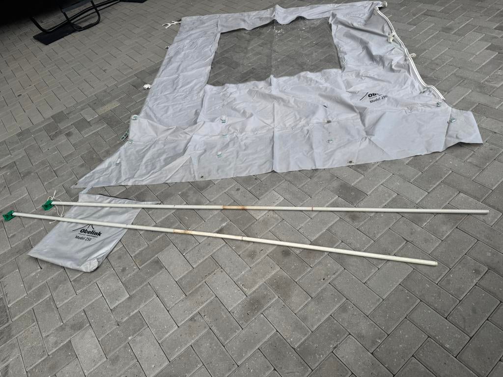 Obelink model 250 zijwand met 2 Thule rafters, Ophalen of Verzenden, Gebruikt