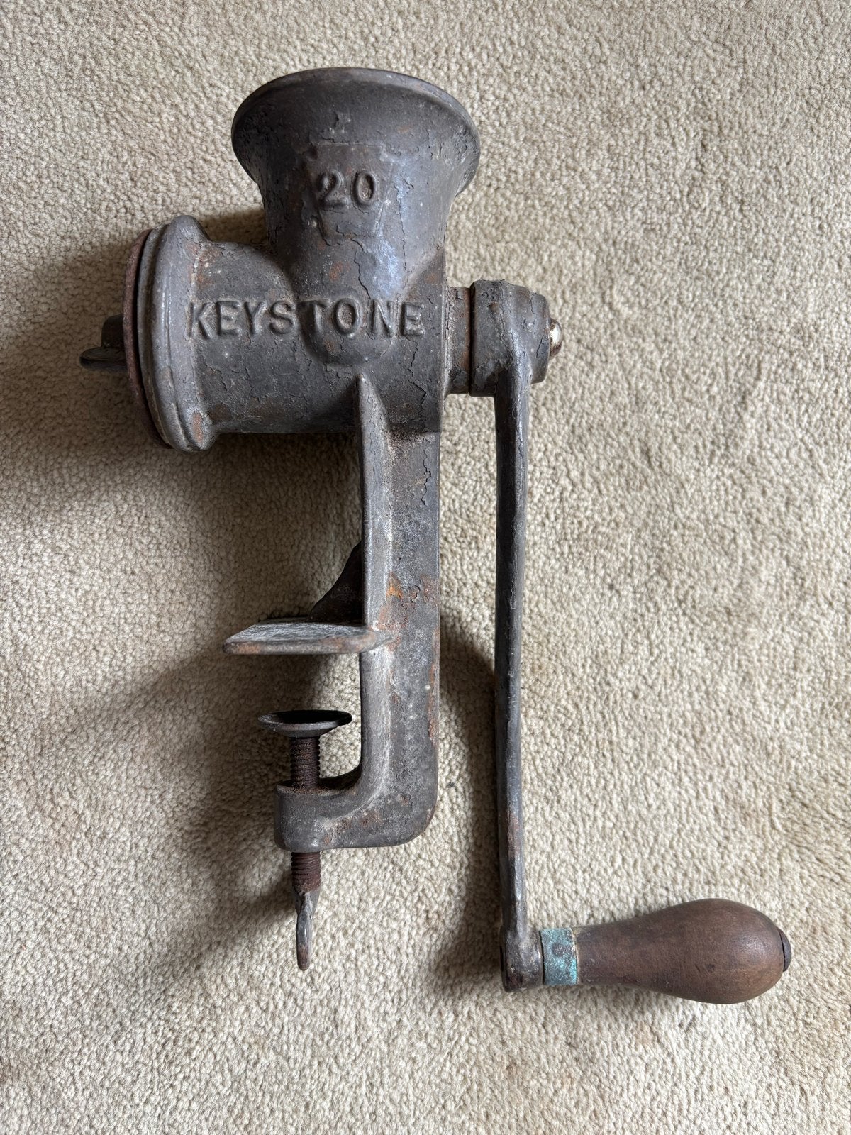 Antieke Keystone Vleesmolen - Model 20, Ophalen of Verzenden