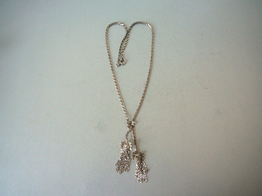 Elegante Zilverkleurige Ketting met Kwastjes, Verzenden, Zilver, Ketting