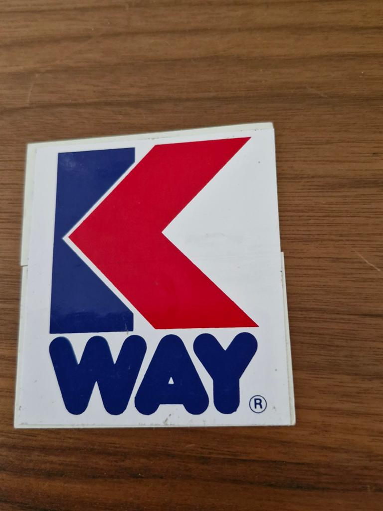 8219 K-Way sticker - Vintage logo, Ophalen of Verzenden, Gebruikt, Merk