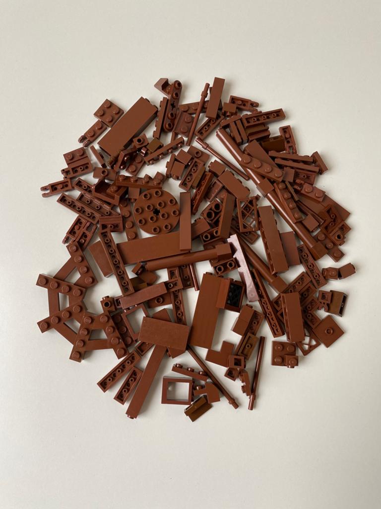 Lego mix Reddish Brown, Ophalen of Verzenden, Gebruikt, Losse stenen, Lego
