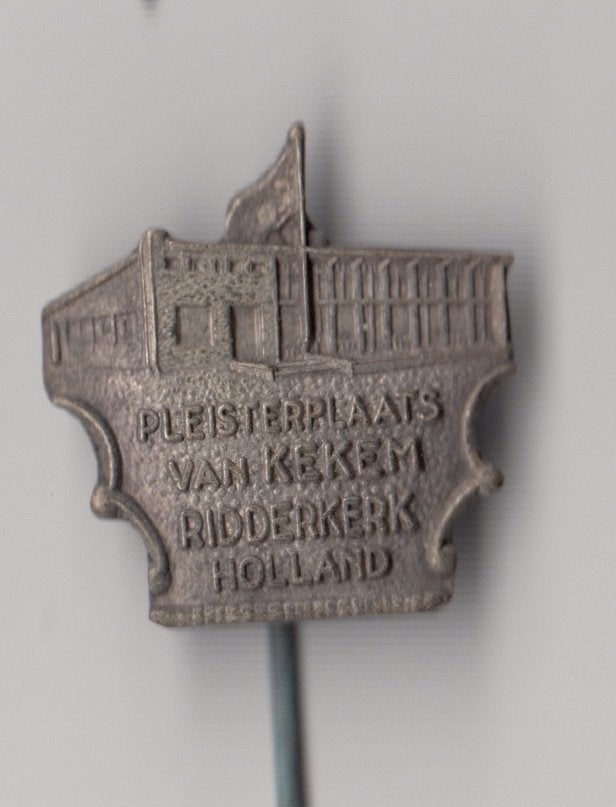 Ridderkerk van Kekem Pleisterplaats speldje, Gebruikt, Niet vindbaar, Niet vindbaar, Speldje of Pin