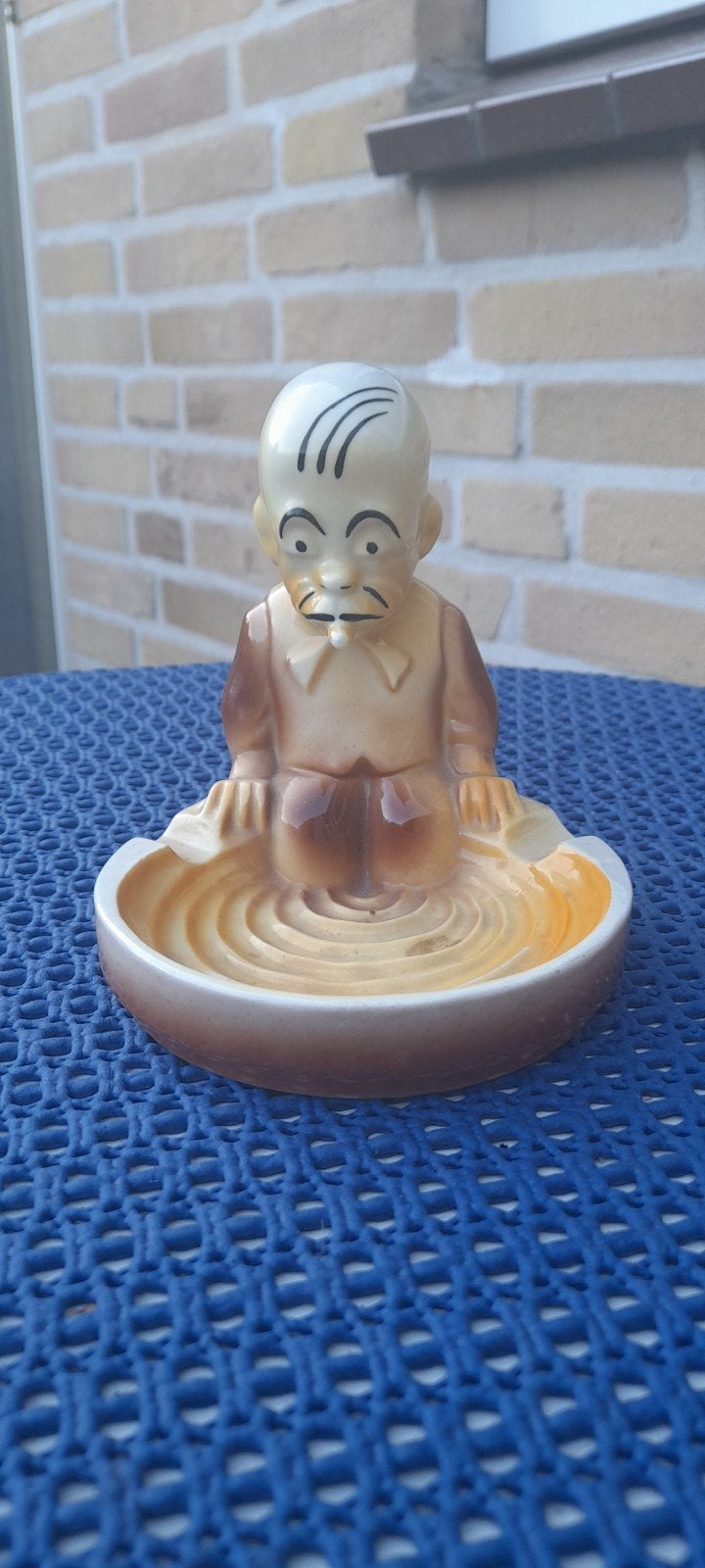 Vintage keramische asbak met stripfiguur Adamson, Ophalen of Verzenden