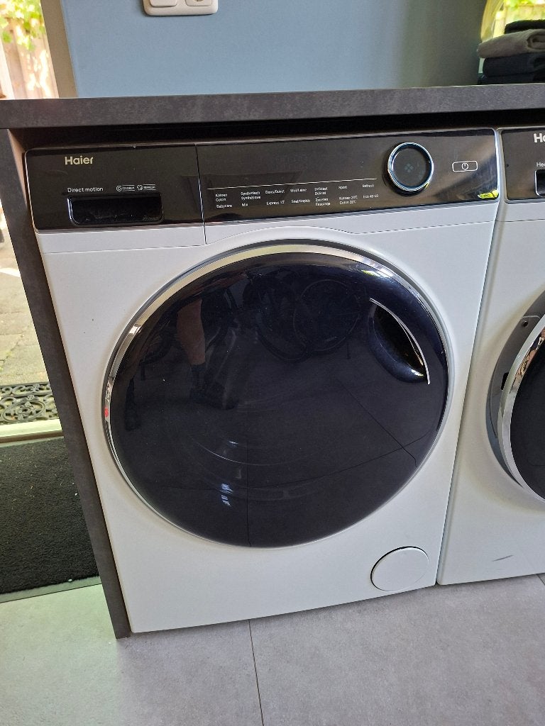 Haier hw90 wasmachine, Ophalen, 1200 tot 1600 toeren, Gebruikt, 8 tot 10 kg