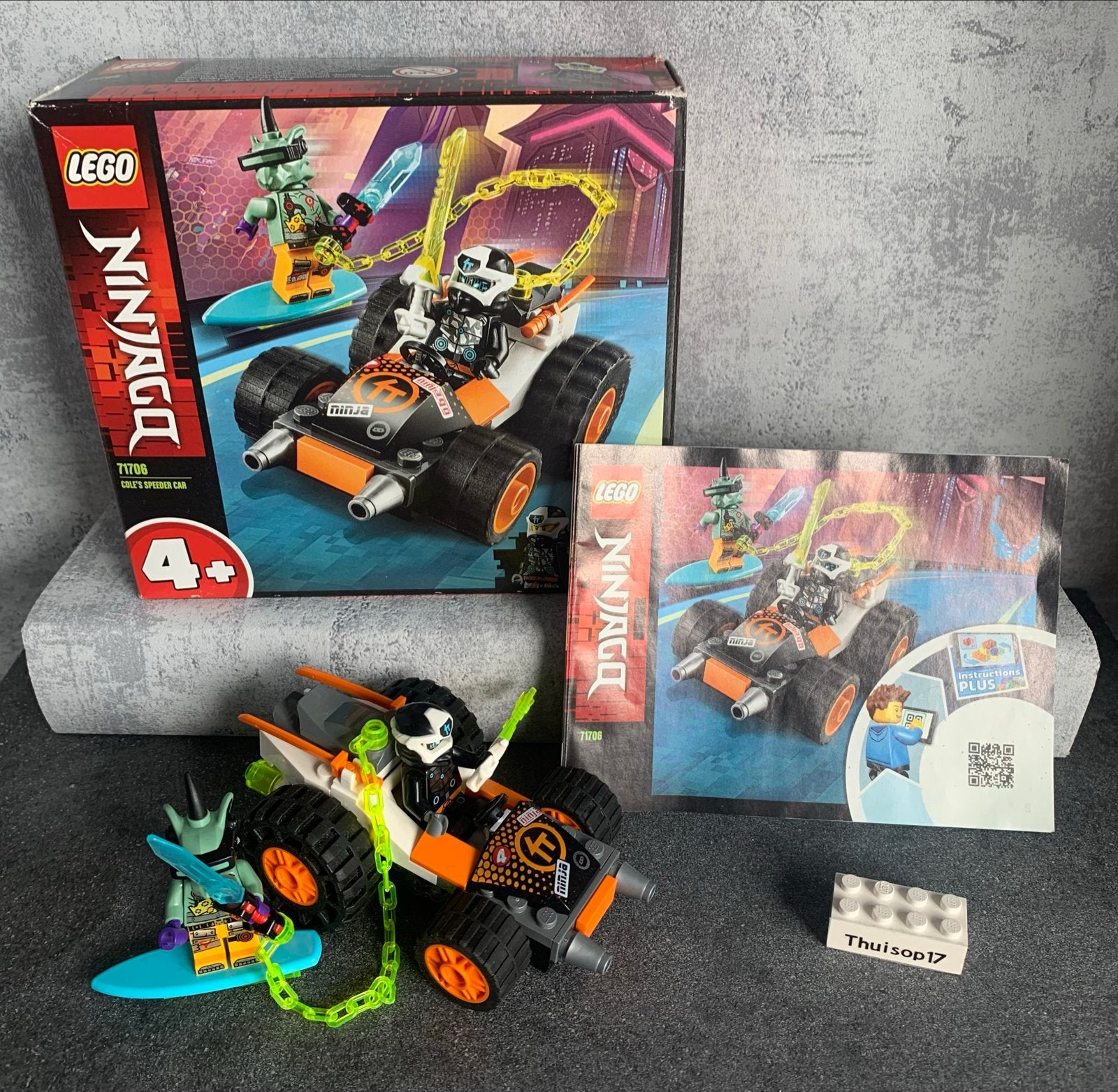 LEGO Ninjago Cole's Speeder Car 71706 - Zo goed als nieuw, Ophalen of Verzenden, Zo goed als nieuw