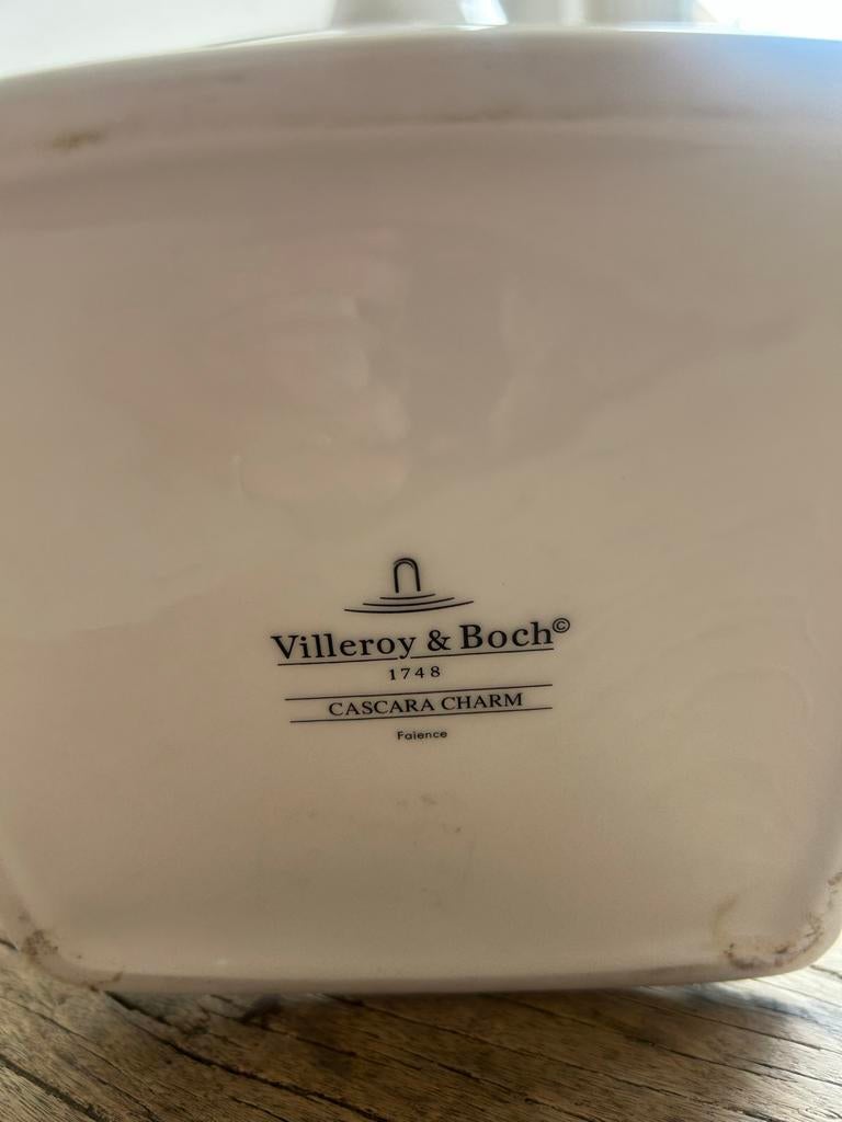 Villeroy & Boch Cascara Charm Faience Kan, Ophalen of Verzenden, Zo goed als nieuw, Wit, Aardewerk of Porselein