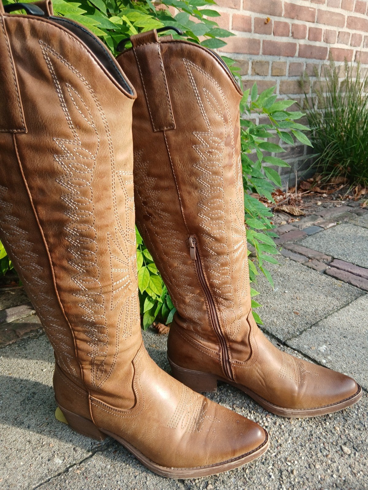 cowboylaarzen bruin maat 40, Hoge laarzen, Bruin, Ophalen of Verzenden, Gedragen