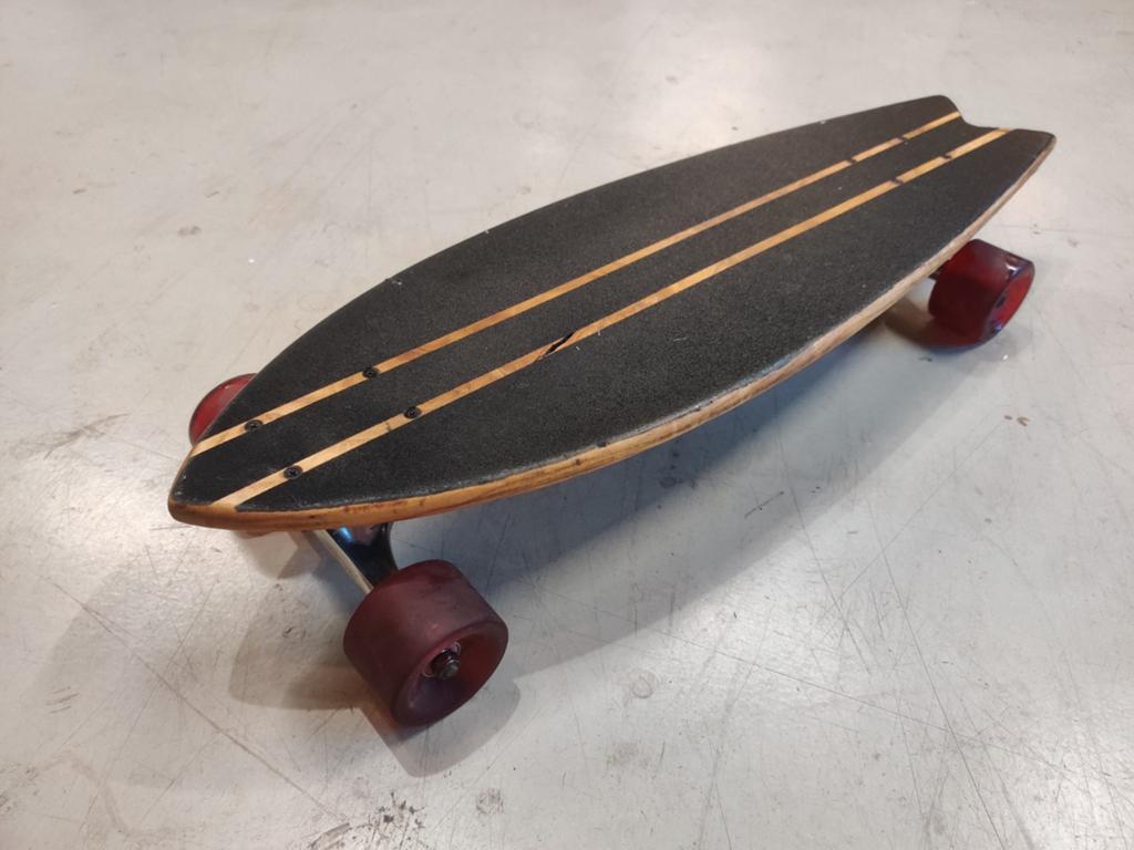 Uniek Houten Pintail Skateboard - Utrechtse Boom, Sport en Fitness, Skateboarden, Ophalen of Verzenden, Gebruikt, Skateboard, Longboard