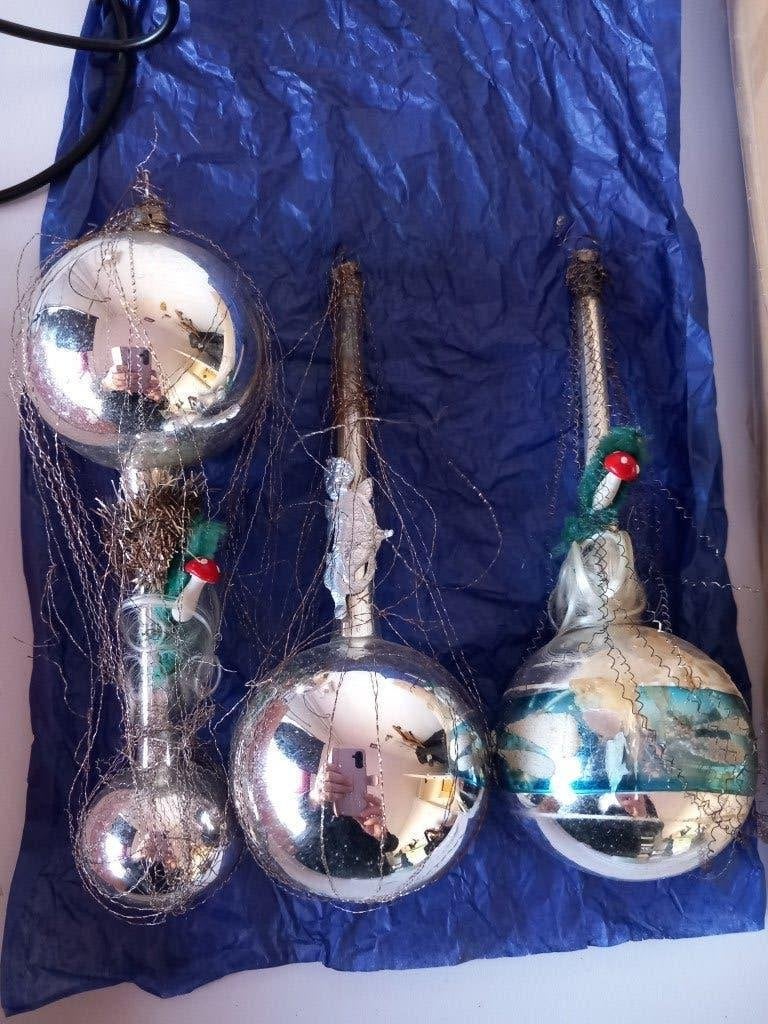 Vintage kerstballen, Ophalen, Gebruikt