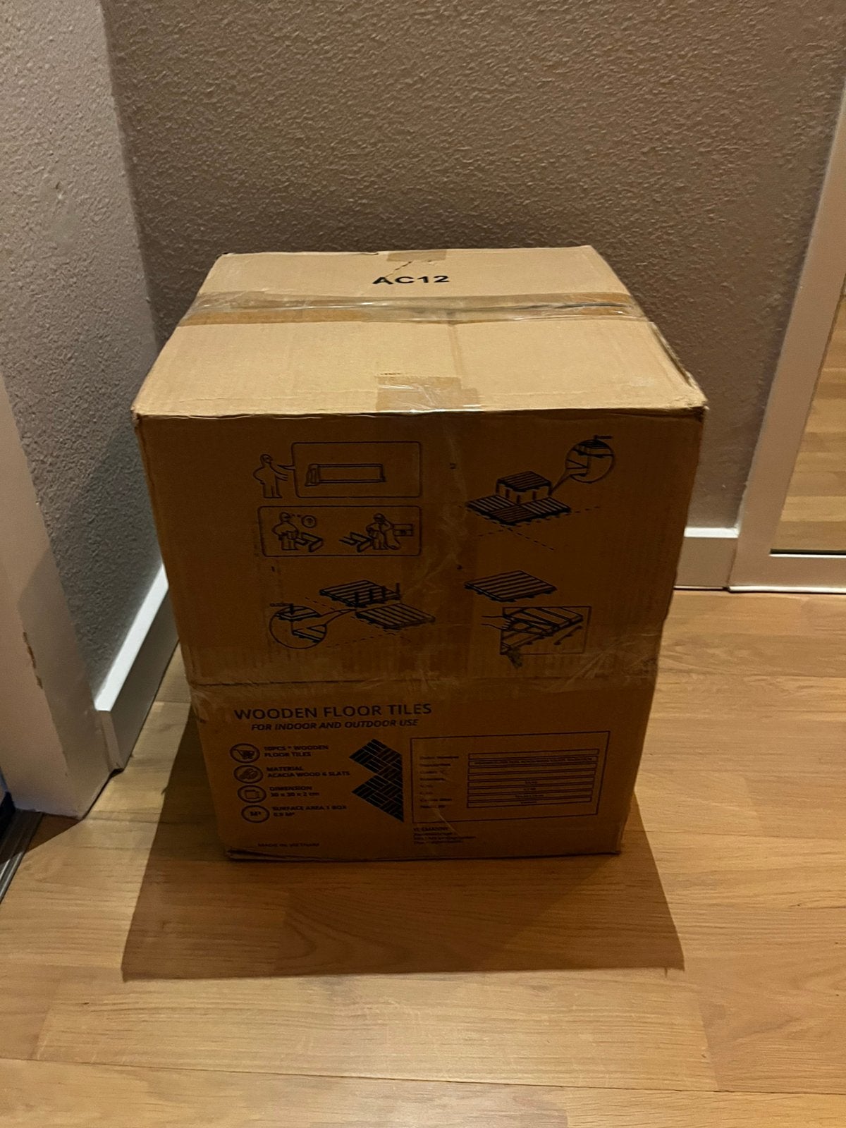 Ter overname 2 doosjes runnen terrastegel houtkleurig, Ophalen of Verzenden, Nieuw, Hout