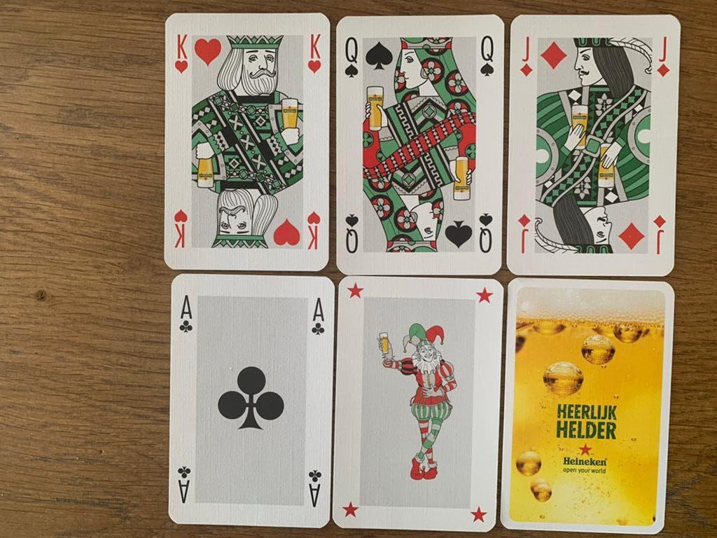 Heineken Heerlijk Helder Bier Speelkaarten - z.g.a.n., Een of twee spelers, Ophalen of Verzenden, Zo goed als nieuw, Heineken
