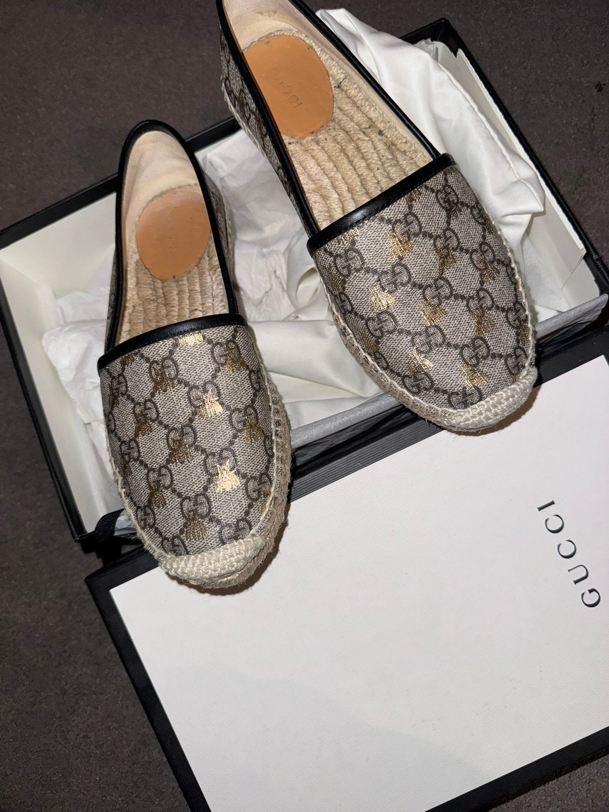 Gucci espadrilles ORIGINEEL, Kleding | Dames, Schoenen, Ophalen, Zo goed als nieuw, Zwart, Sneakers of Gympen