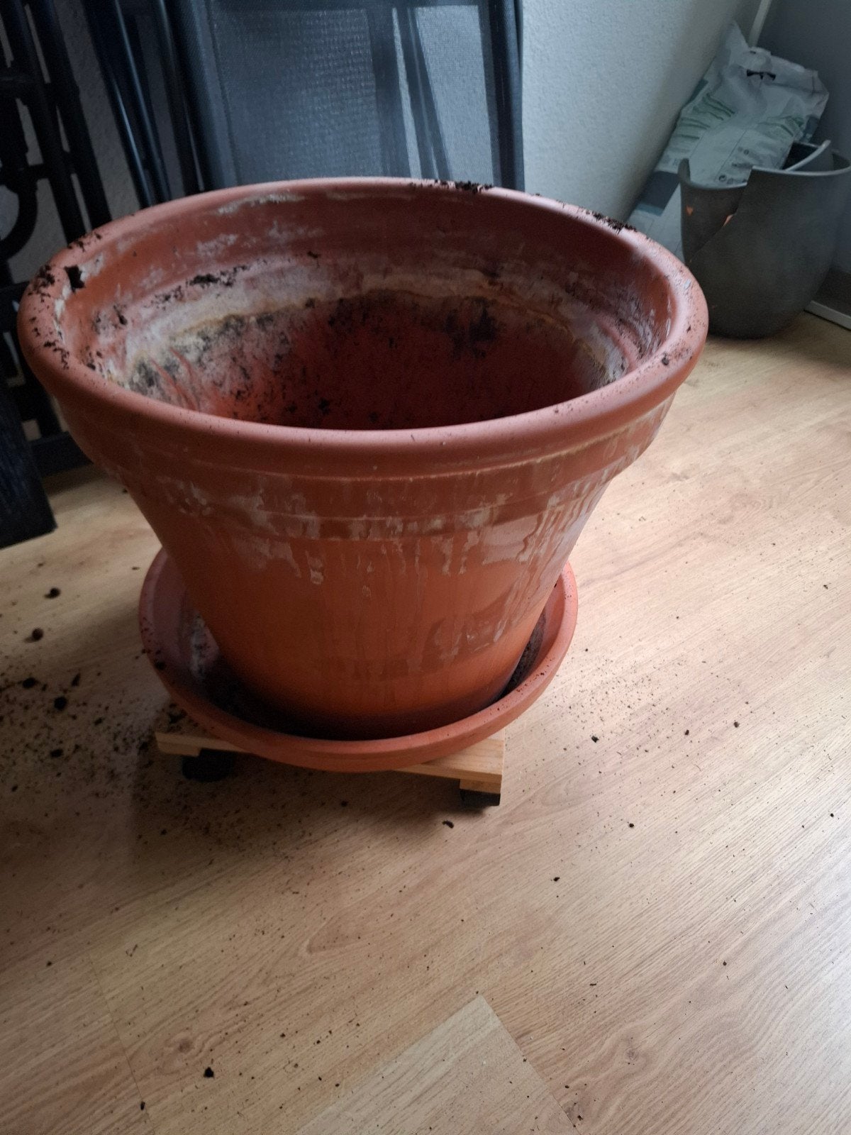 grote plantenpot terracotta, Tuin en Terras, Ophalen, Gebruikt, Rond, Minder dan 40 cm