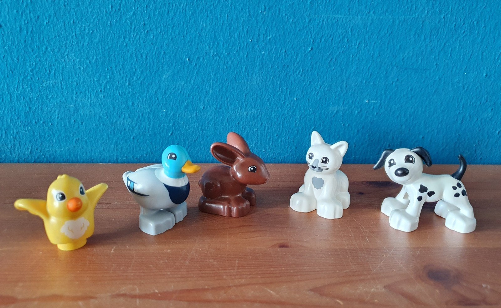 Duplo Dieren Boerderij eend konijn hond poes vogel, Ophalen of Verzenden, Zo goed als nieuw, Duplo