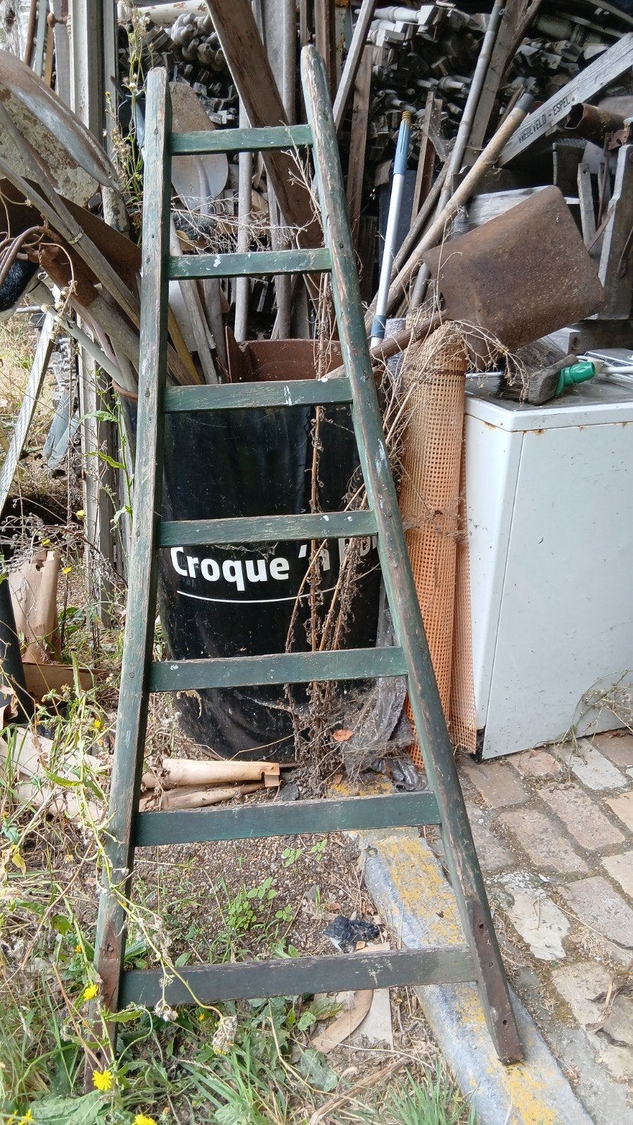 Oude houten ladder, decoratief of voor lichte klusjes, Doe-het-zelf en Verbouw, Ophalen