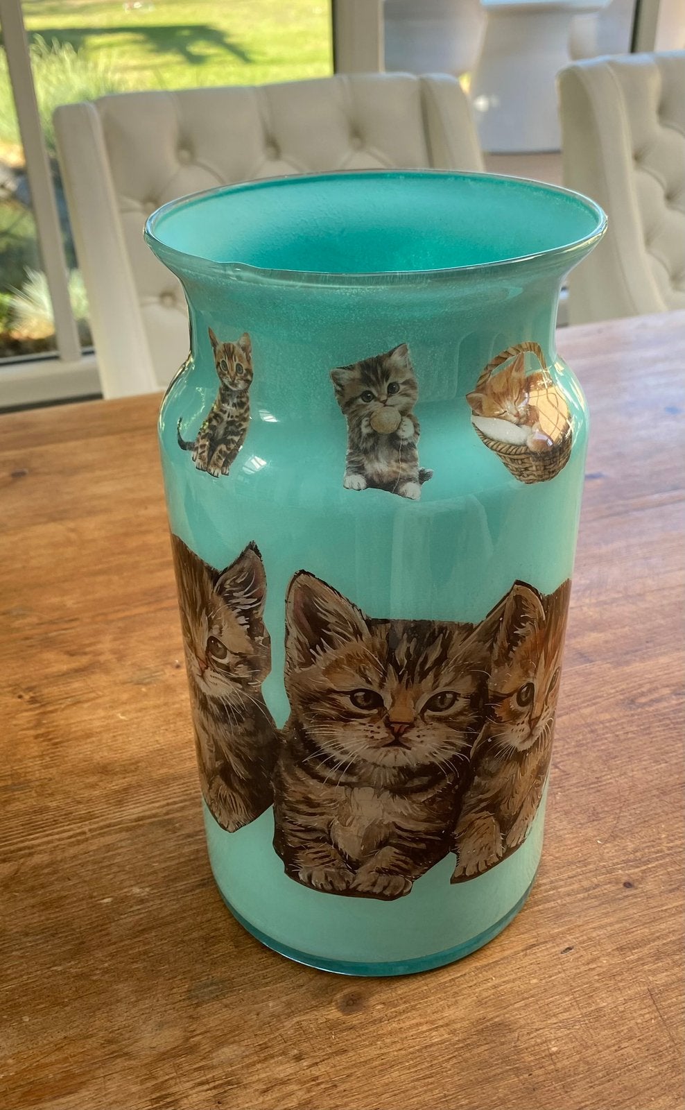 Vaas met katjes( 30 cm), Ophalen, Zo goed als nieuw