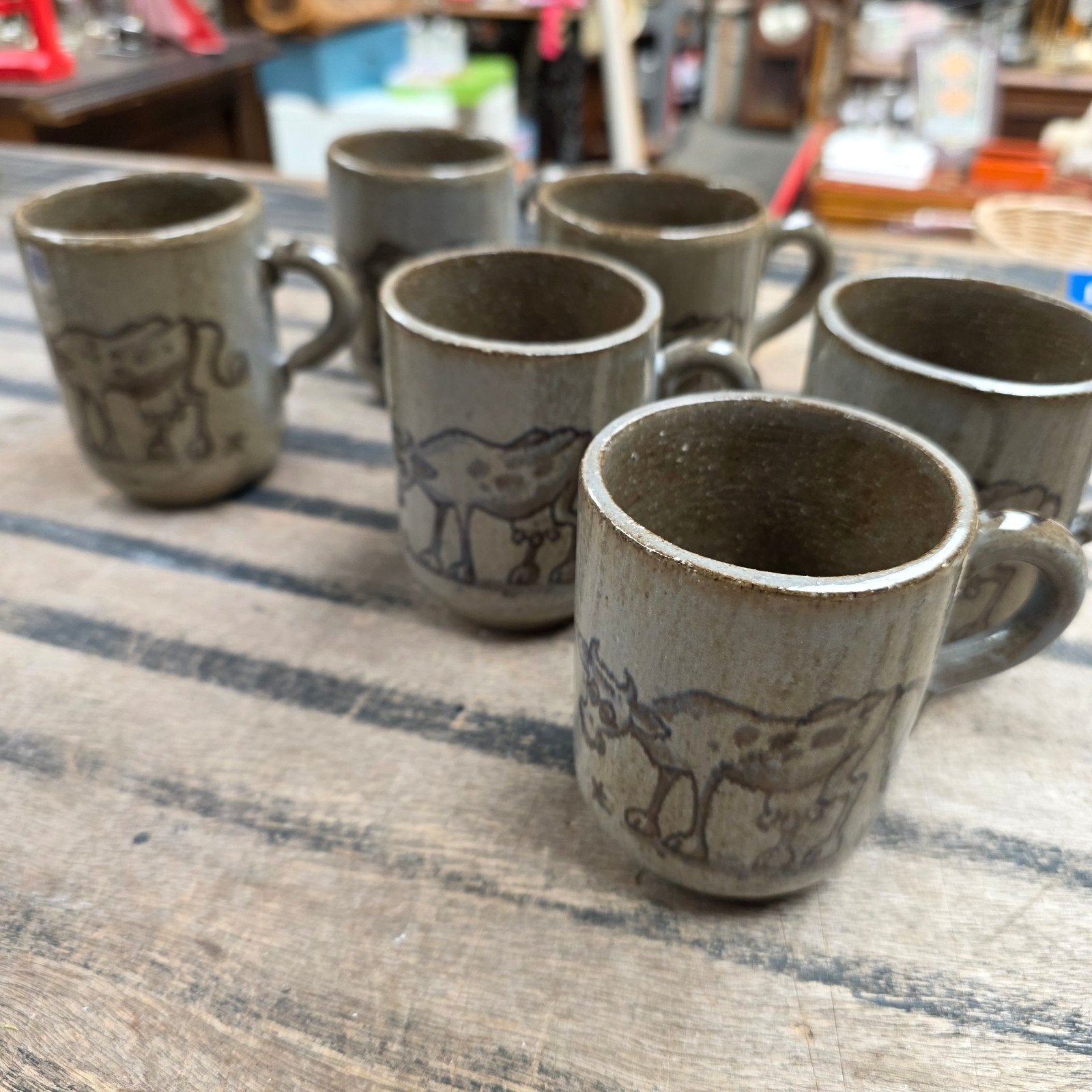 6 vintage mokken – Henk Frazer (Atelier De Maat), Ophalen of Verzenden