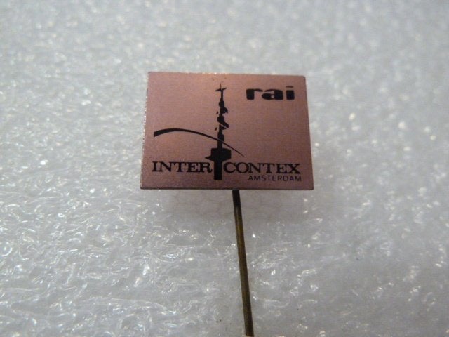 Vintage RAI Inter Contex Amsterdam Speldje, Ophalen of Verzenden, Gebruikt, Stad of Land, Speldje of Pin