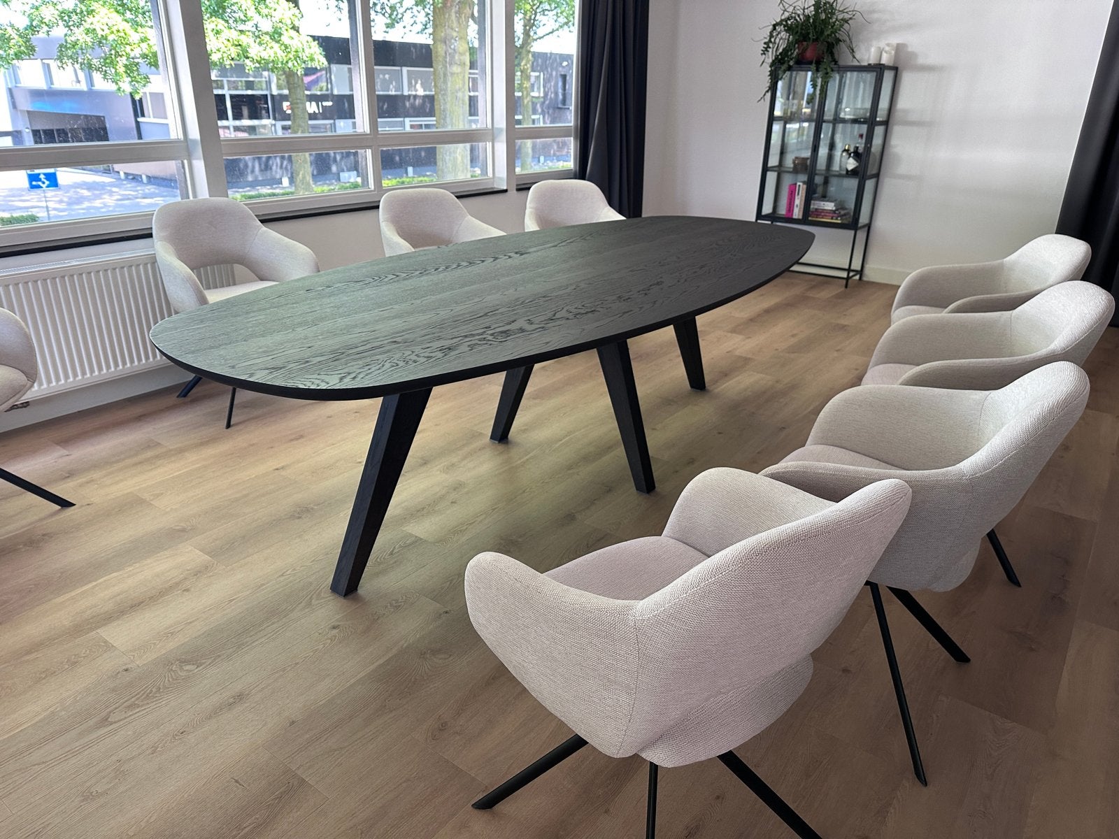 Table du Sud eettafel Deens ovaal Black Smoke Intense, Ophalen, 100 tot 150 cm, 200 cm of meer, Zo goed als nieuw