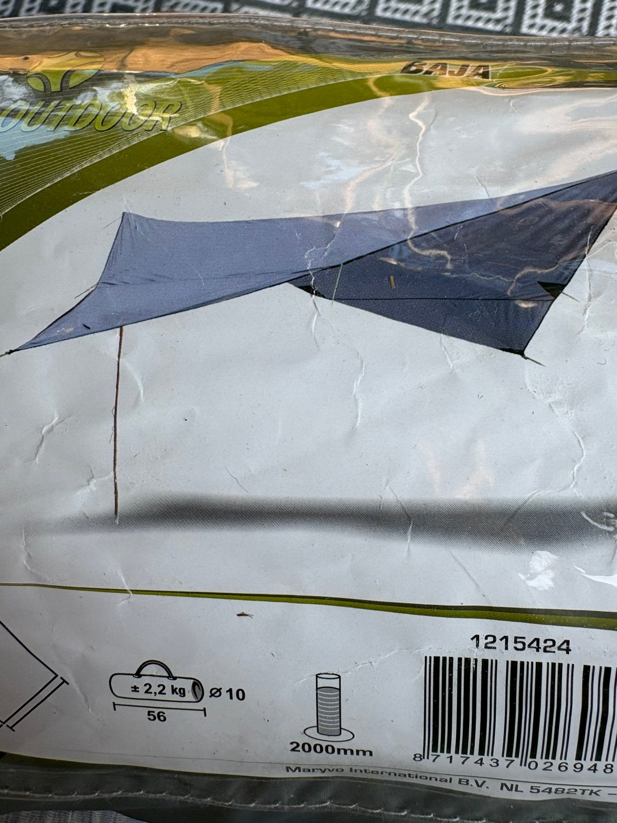 Complete grijze Tarp universeel 300x300cm, Caravans en Kamperen, Kampeeraccessoires, Ophalen, Zo goed als nieuw