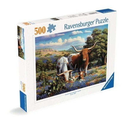 Ravensburger: Loving Longhorns 500 stukjes, Verzenden, 500 t/m 1500 stukjes, Nieuw, Legpuzzel