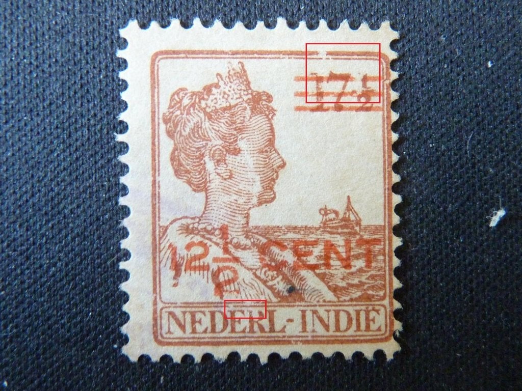 plaatfout  ned.indie  142 , gestempeld., Postzegels en Munten, Ophalen of Verzenden, Gestempeld, Nederlands-Indië