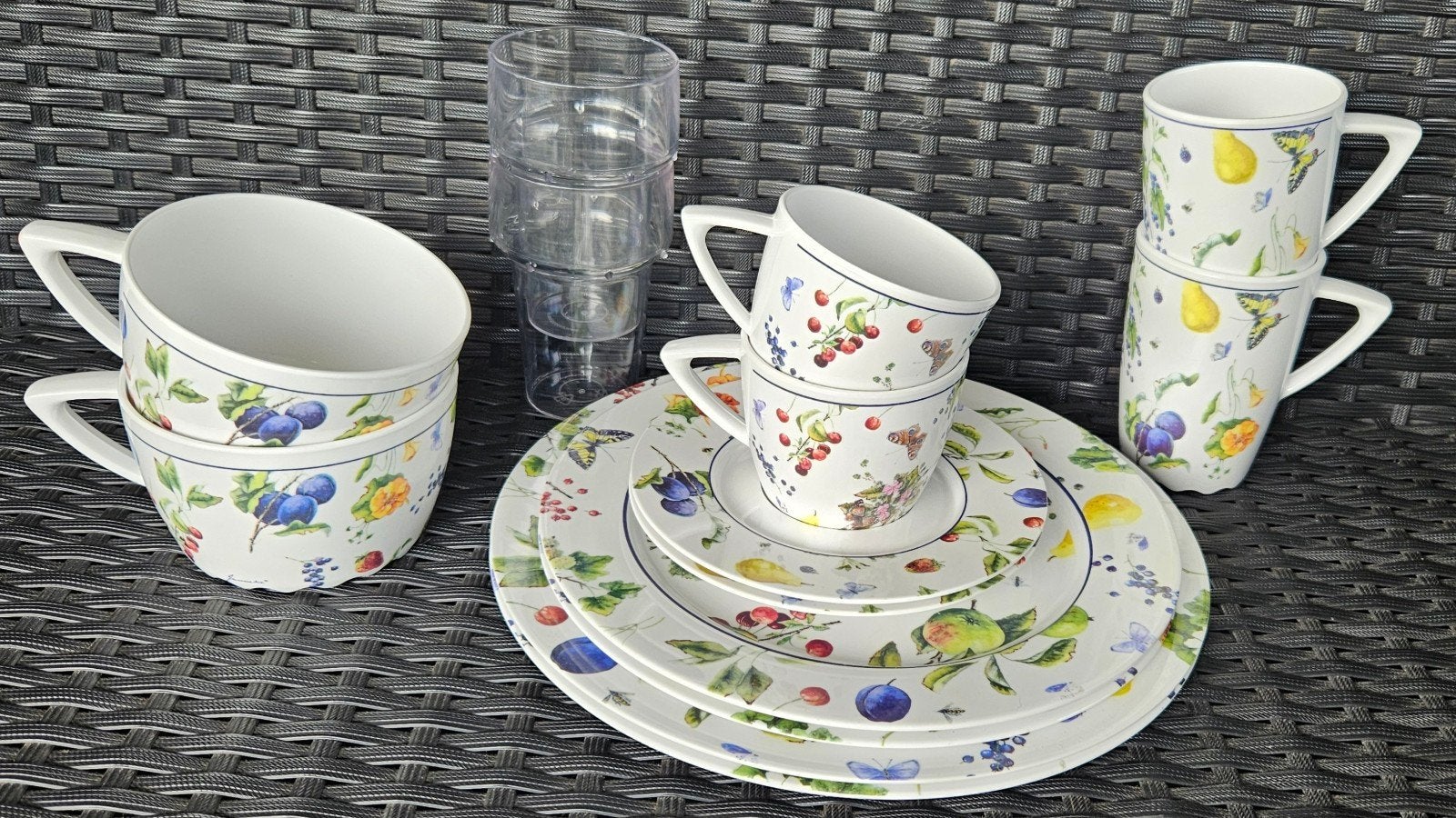 Janneke Brinkman Fruits and Flowers 2pers camping servies, Ophalen of Verzenden, Zo goed als nieuw