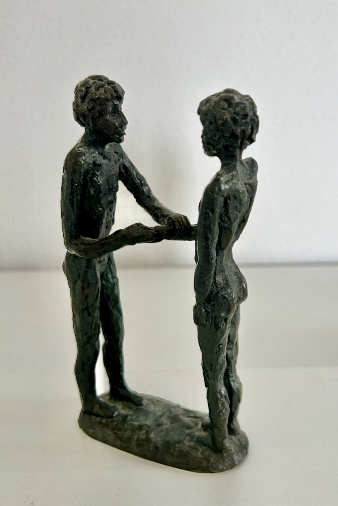 Bronzen Vriendschapsbeeldje, Verzenden, Brons