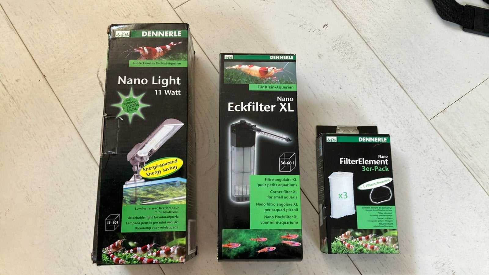 Dennerle nano aquarium benodigheden lamp en hoekfilter Xl, Ophalen of Verzenden, Zo goed als nieuw