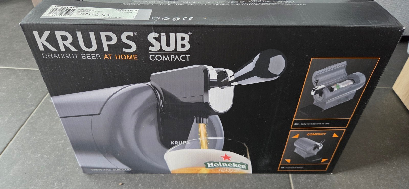 Krups The Sub Compact thuistap - Zo goed als nieuw, Witgoed en Apparatuur, Thuistaps, Ophalen of Verzenden, Zo goed als nieuw