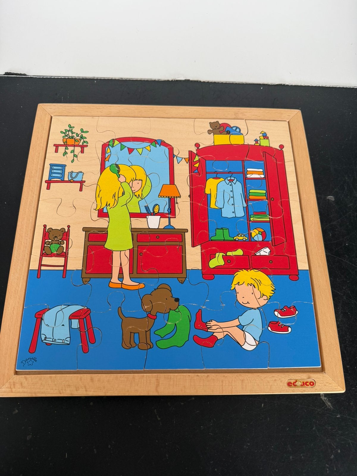 Educo puzzel slaapkamer, Kinderen en Baby's, Speelgoed | Kinderpuzzels, 2 tot 4 jaar, Gebruikt, 10 tot 50 stukjes, Ophalen of Verzenden
