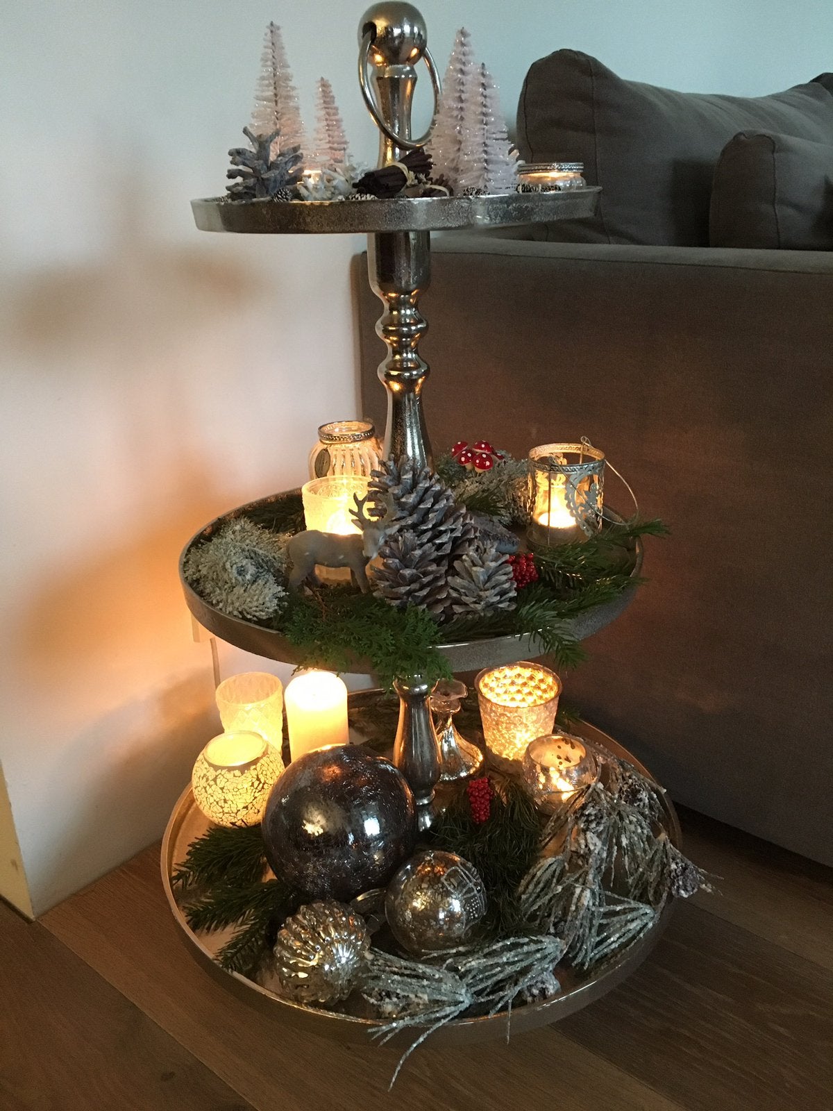 Grote etagere, leuk voor kerst!, Etagère, Metaal, Ophalen of Verzenden, Zo goed als nieuw