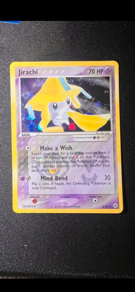 Pokémon Jirachi (EX Hidden Legends – 8/101, Ophalen of Verzenden, Zo goed als nieuw, Losse kaart, Foil