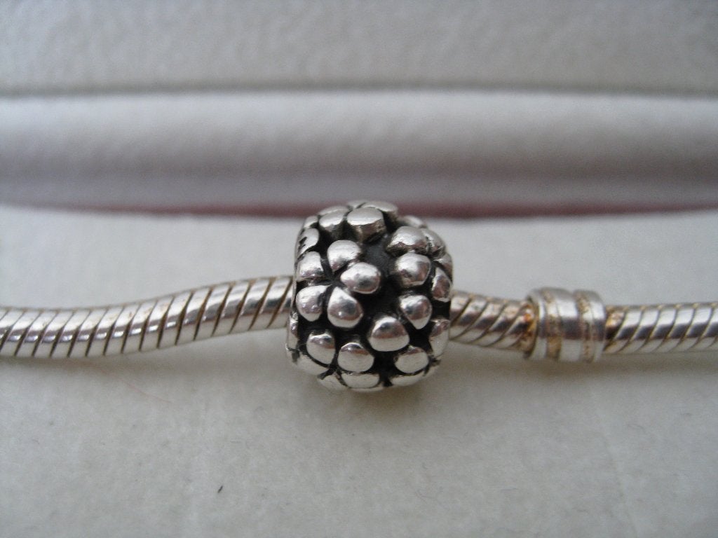 Pandora Bedel Bloempjes, Ophalen of Verzenden, Zo goed als nieuw, Zilver, Pandora