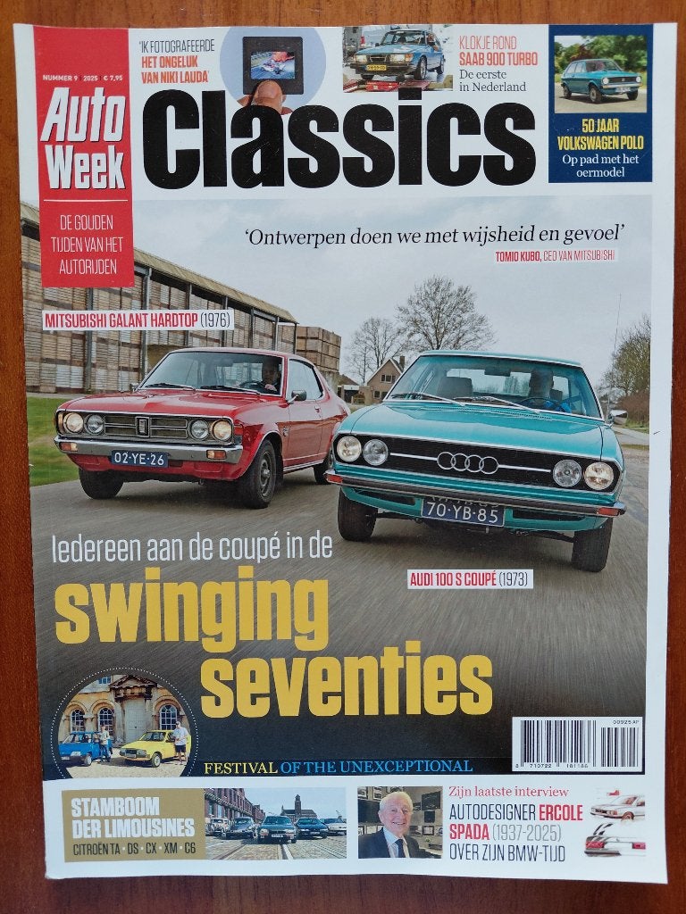 Autoweek Classics 9 2025 Mitsubishi Galant Hardtop, Audi 100, Verzenden, Nieuw, Audi