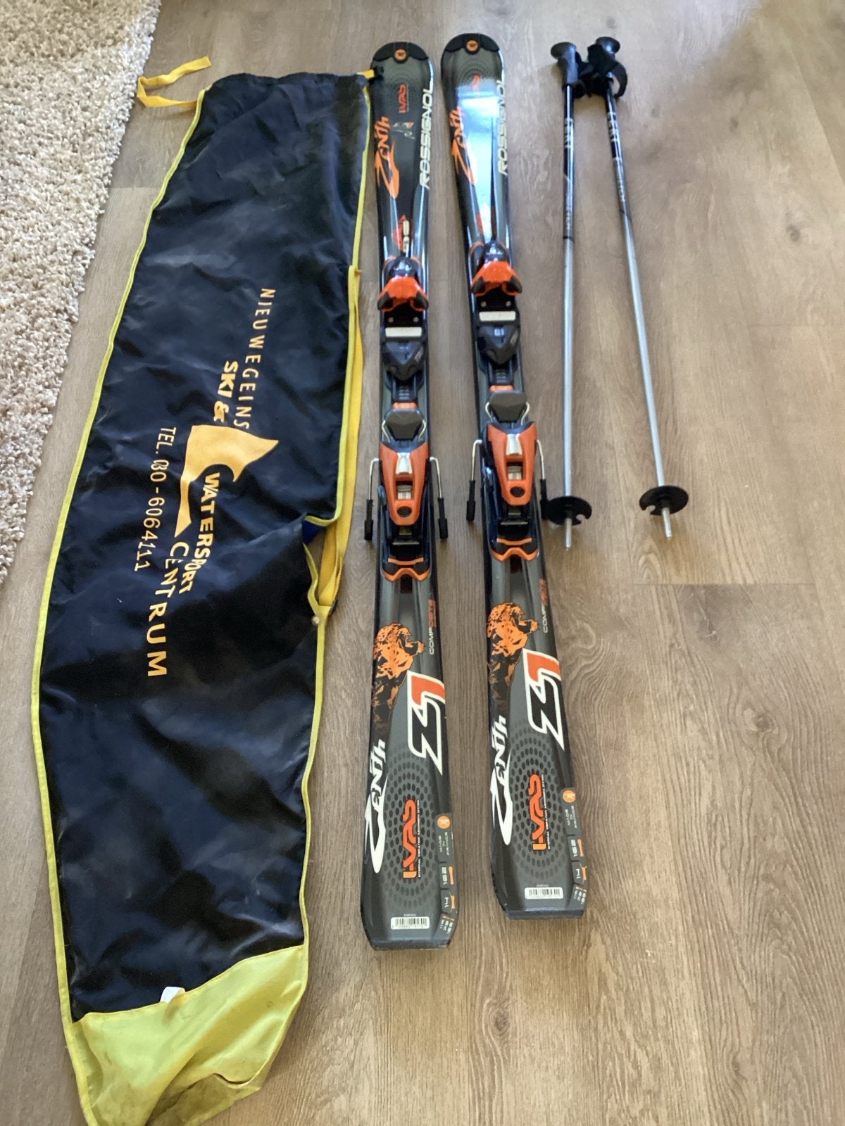 Rossignol Zenith Ski's 162 cm met Leki stokken en tas, Ophalen, 160 tot 180 cm, Gebruikt, Rossignol