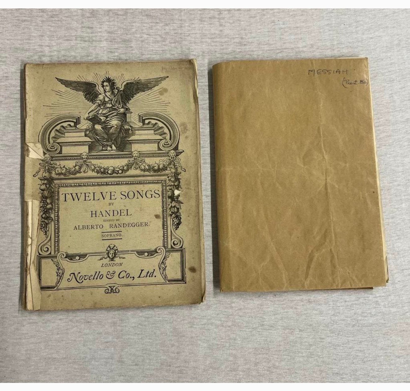 2x antiek notenboek Handel Contralto Randegger novello 1910, Ophalen of Verzenden, Gebruikt, Artiest of Componist, Klassiek