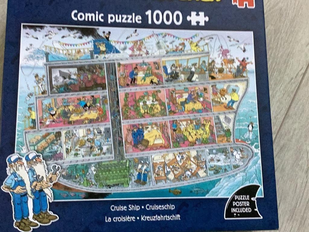 Jan van Haasteren puzzels 1000 stukjes, Ophalen, 500 t/m 1500 stukjes, Zo goed als nieuw, Legpuzzel